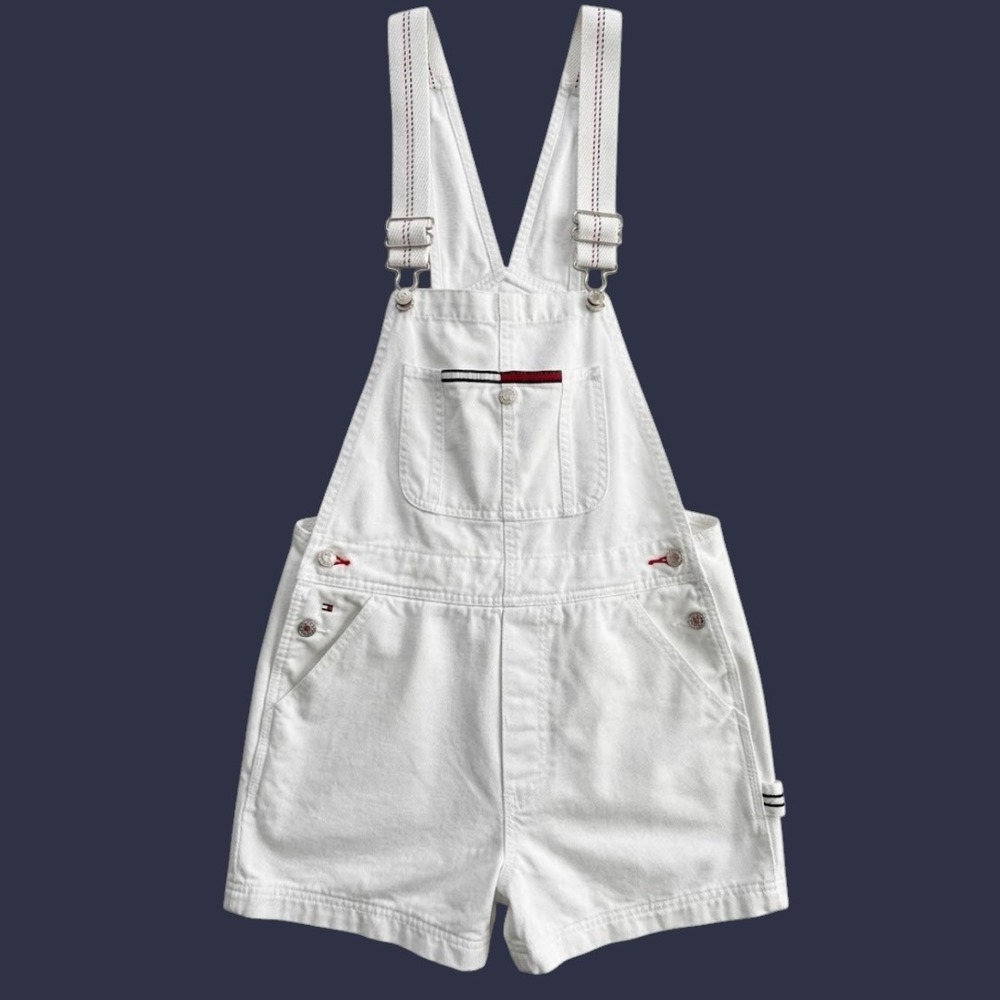 Tommy Hilfiger Tommy Jeans White Denim Vintage Retro Jean Jumper Small